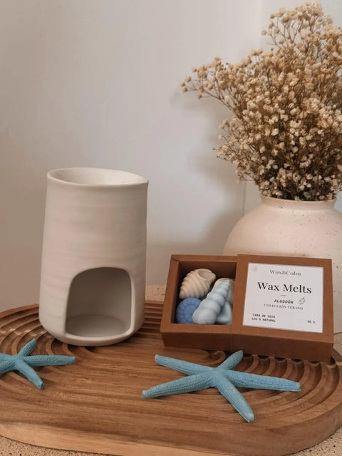 Pack aromático Colección Verano – quemador y wax melts artesanales Wax&Calm