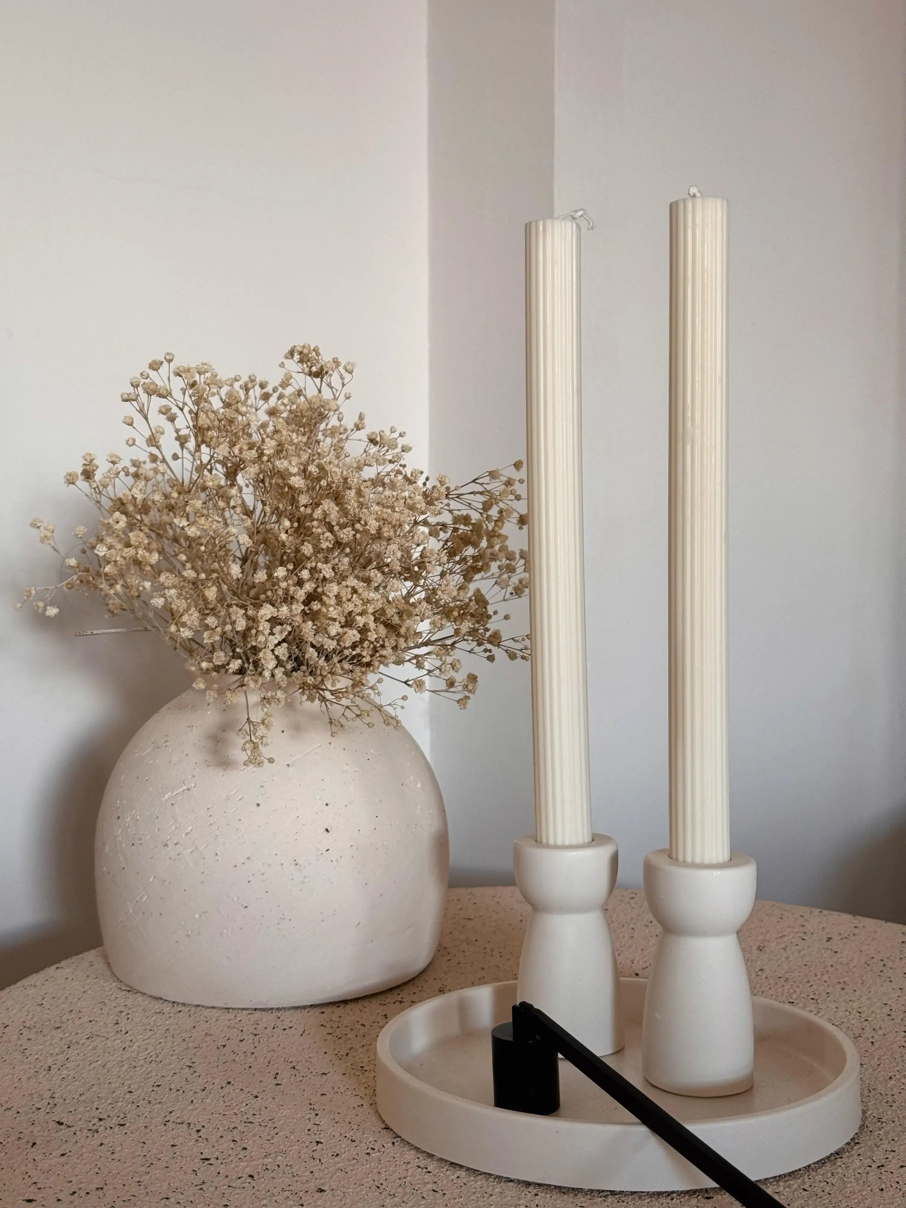 Pack Grecia velas largas decorativas artesanales cera vegetal - Wax&Calm Studio
