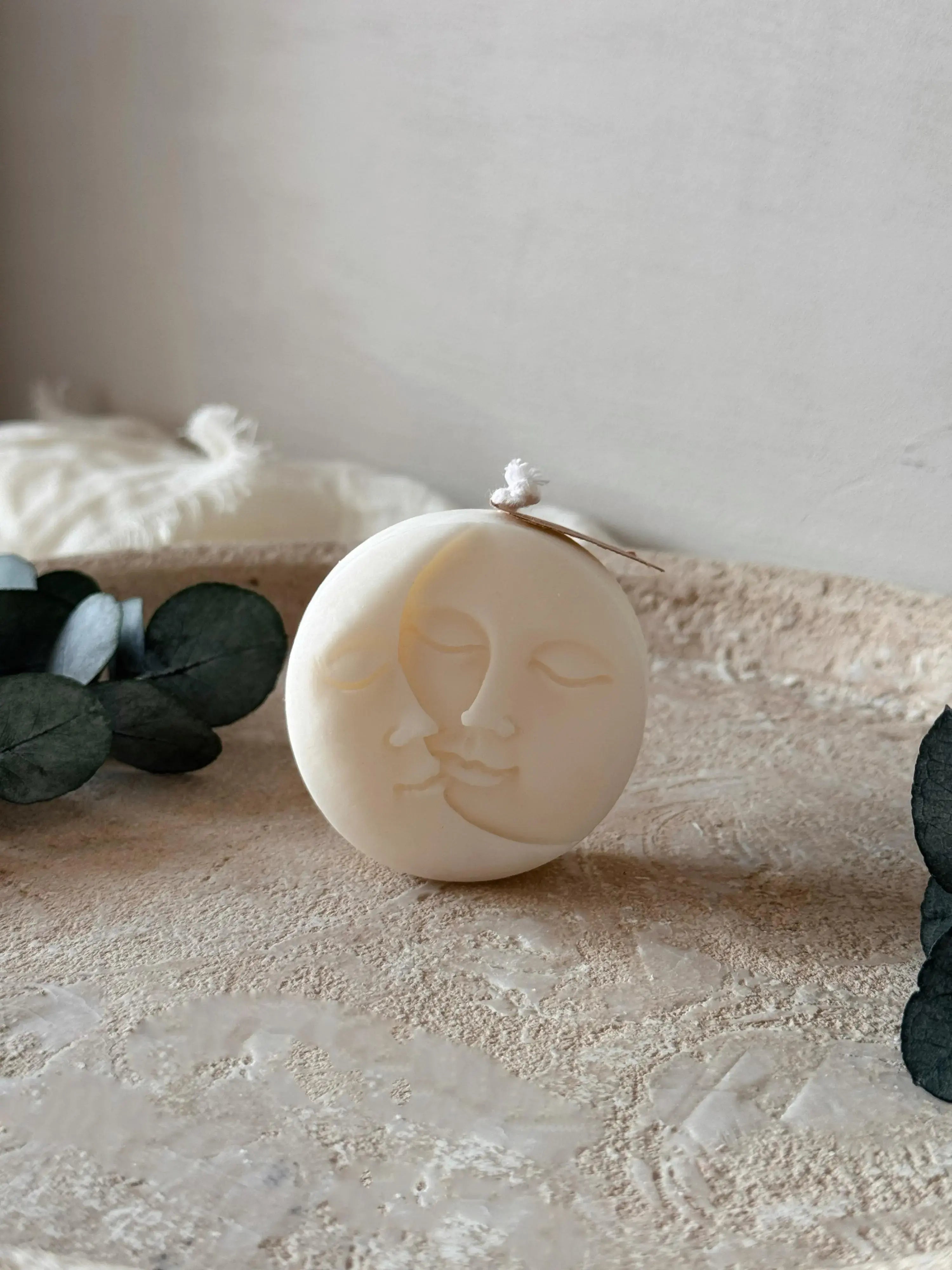 Vela decorativa Sol&Luna artesanal cera de soja - Wax&Calm