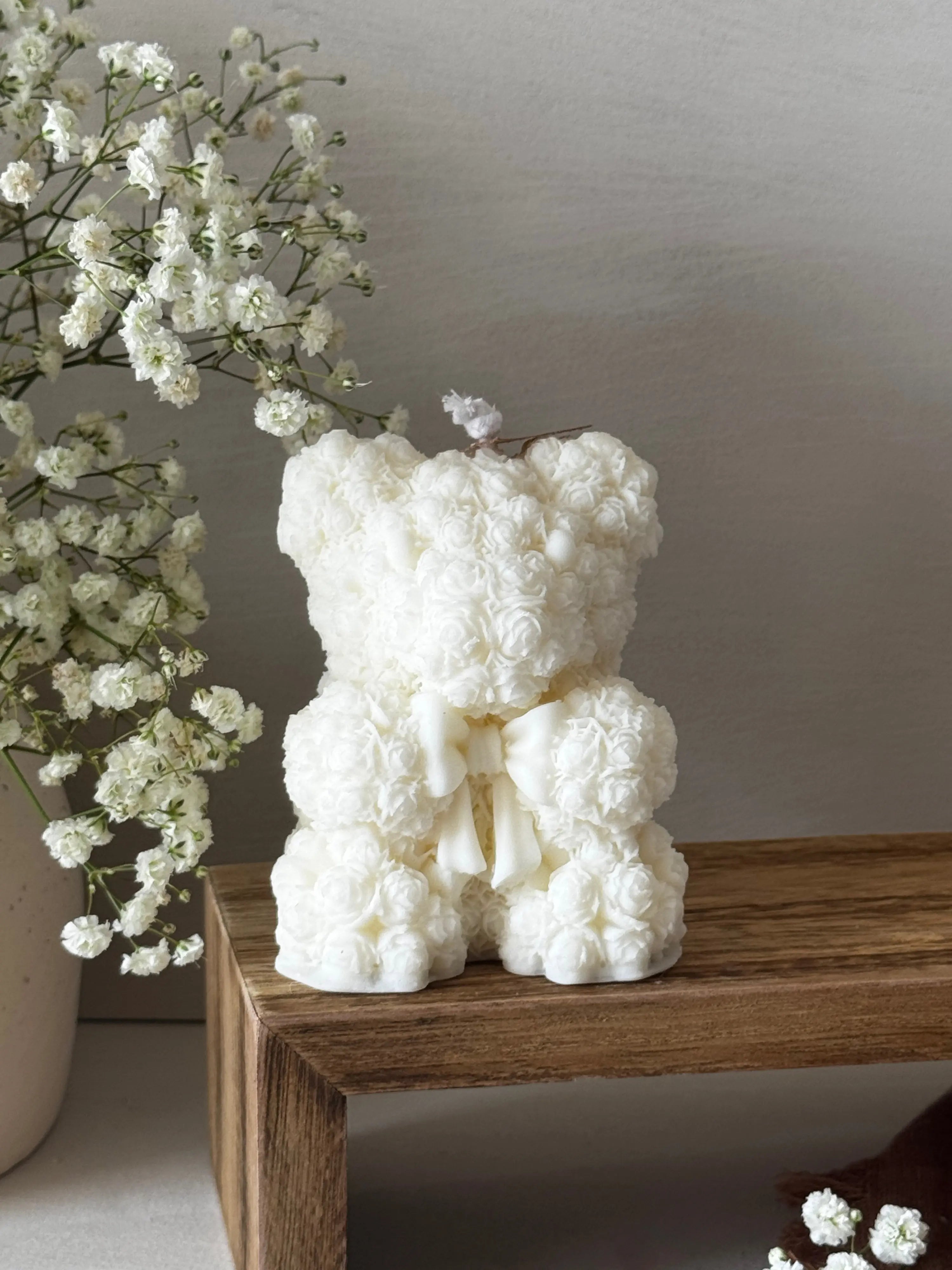 Sweet Bear vela oso artesanal cera de soja - Wax&Calm Studio