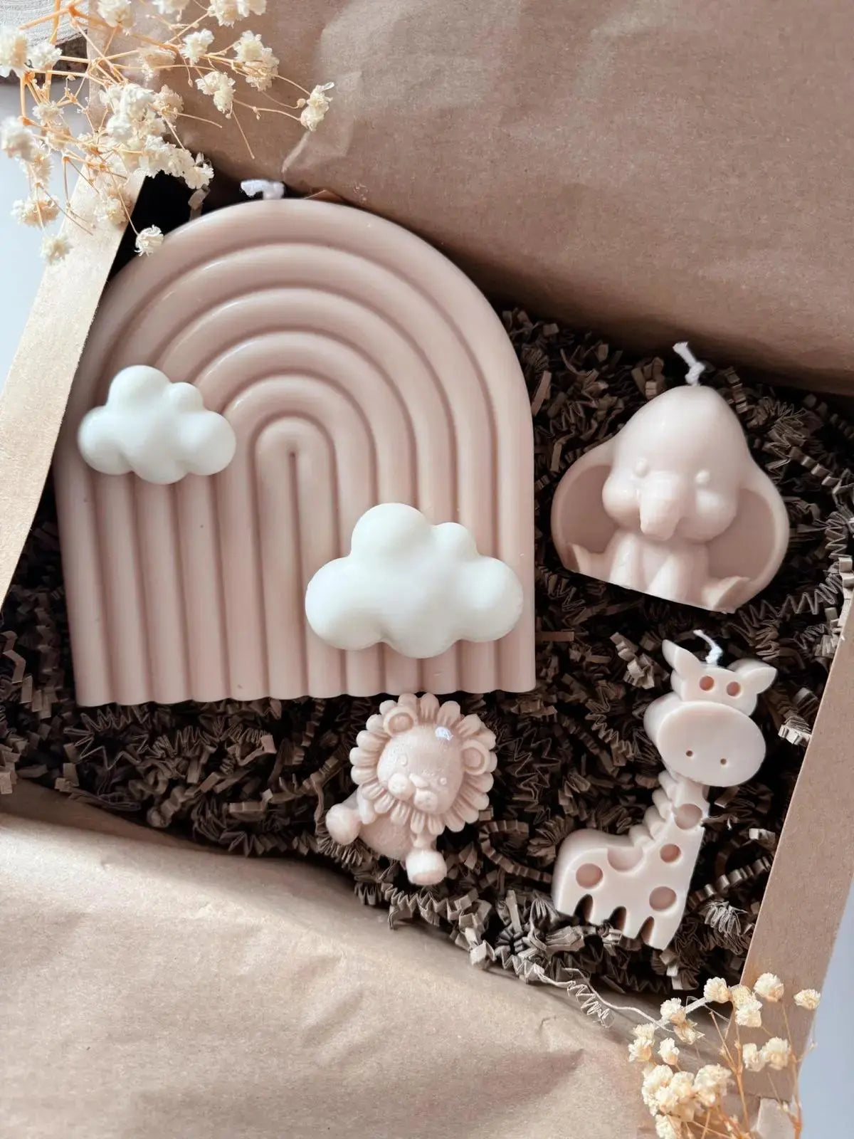 Regalo bebé Pack Welcome Baby vela cera natural artesanal - detalle Wax&Calm