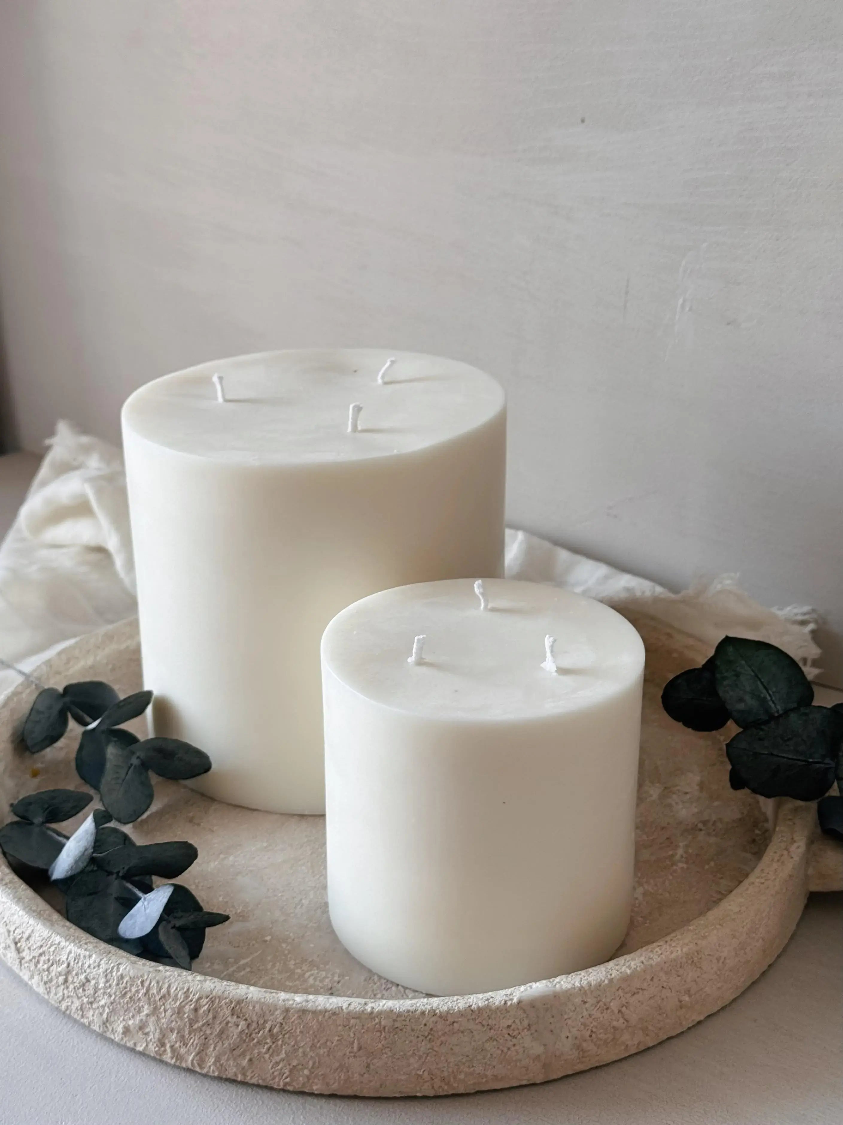 Vela Ritual Base artesanal premium cera natural - Wax&Calm Studio