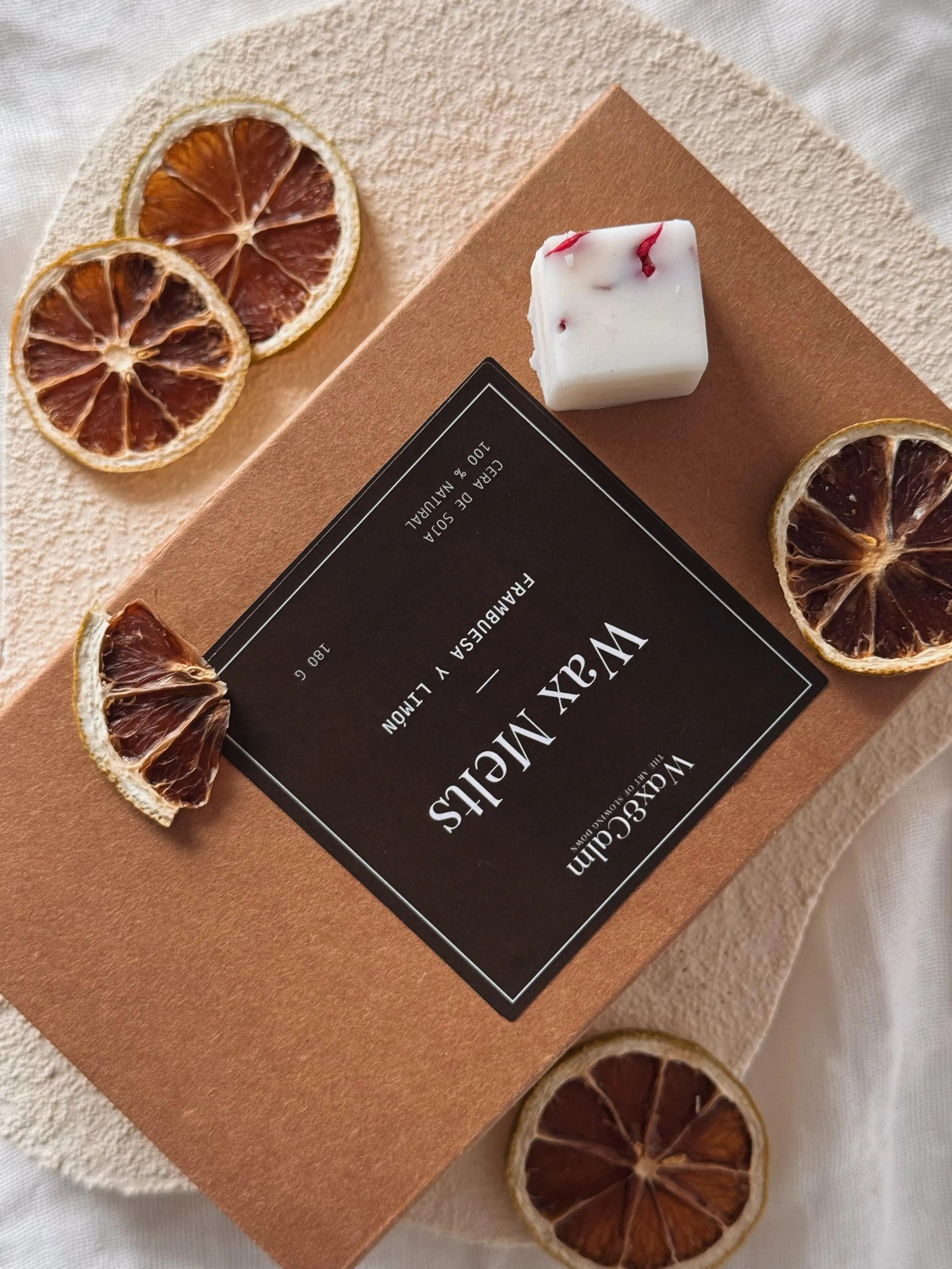 Ceras wax melts limón dulce artesanales - acabado Wax&Calm