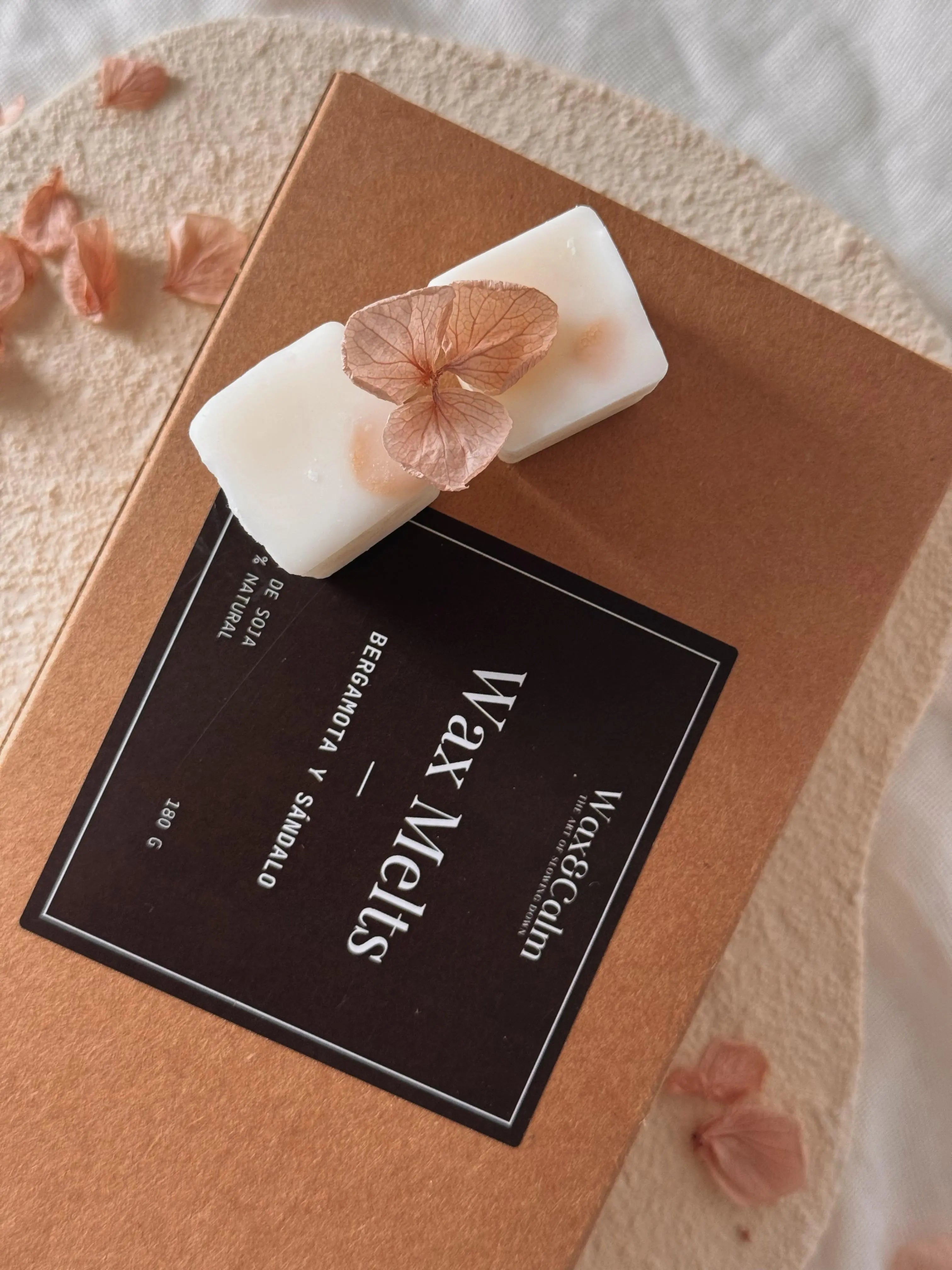 Wax melts artesanales bergamota y sándalo cera de soja - Wax&Calm Studio