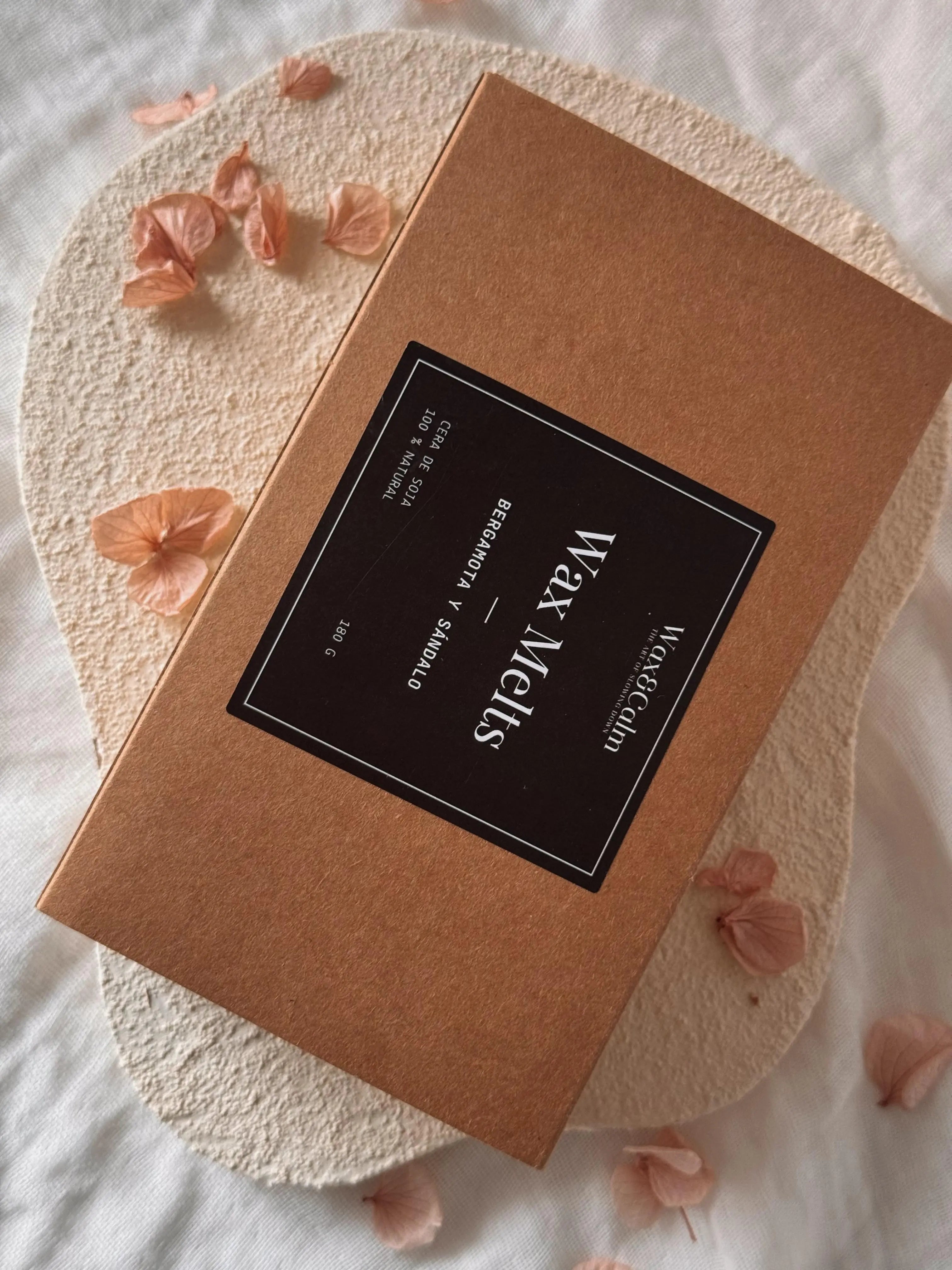 Ceras wax melts bergamota sándalo artesanales - acabado Wax&Calm