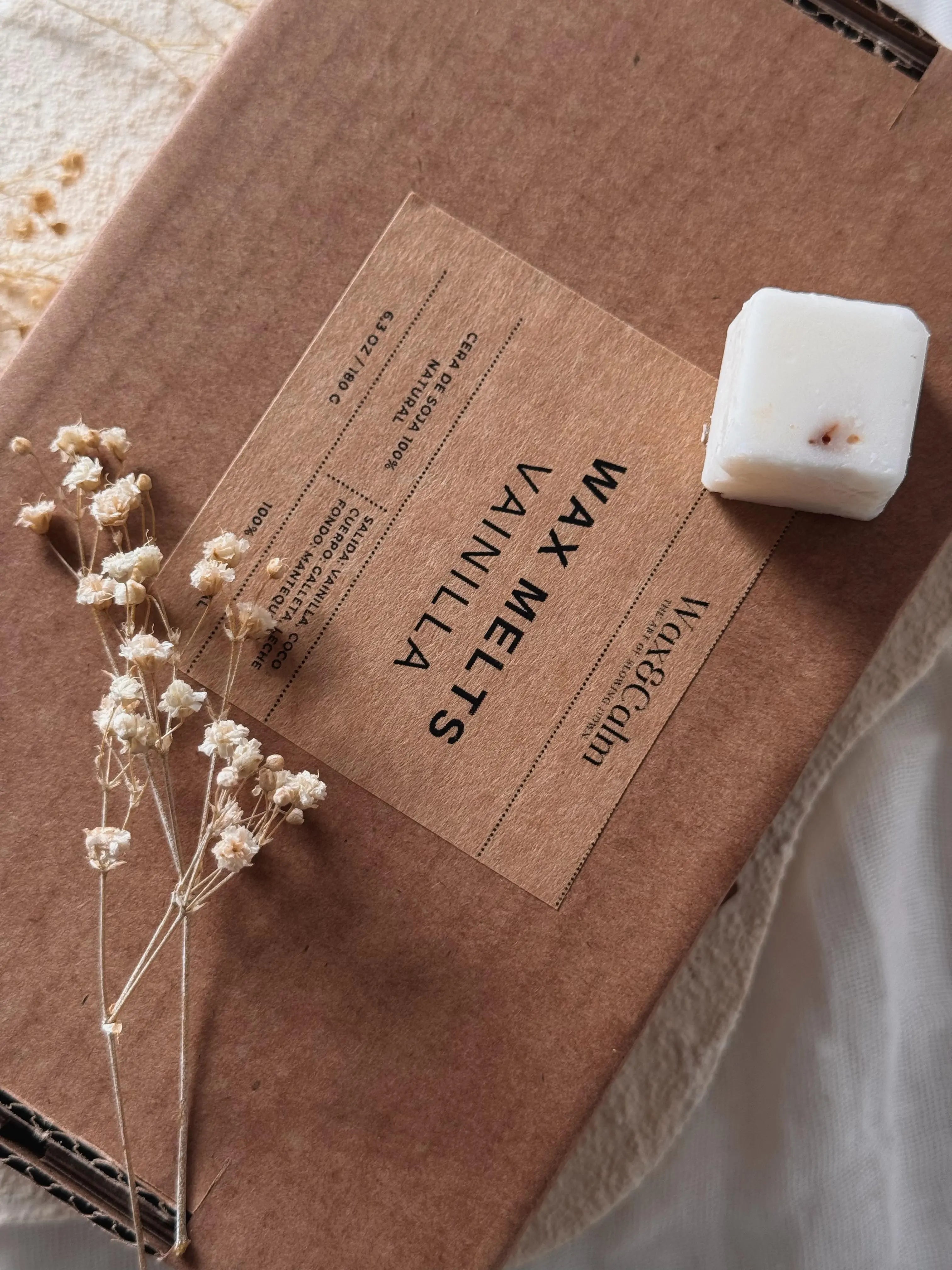 Wax melts artesanales vainilla cera de soja - Wax&Calm Studio