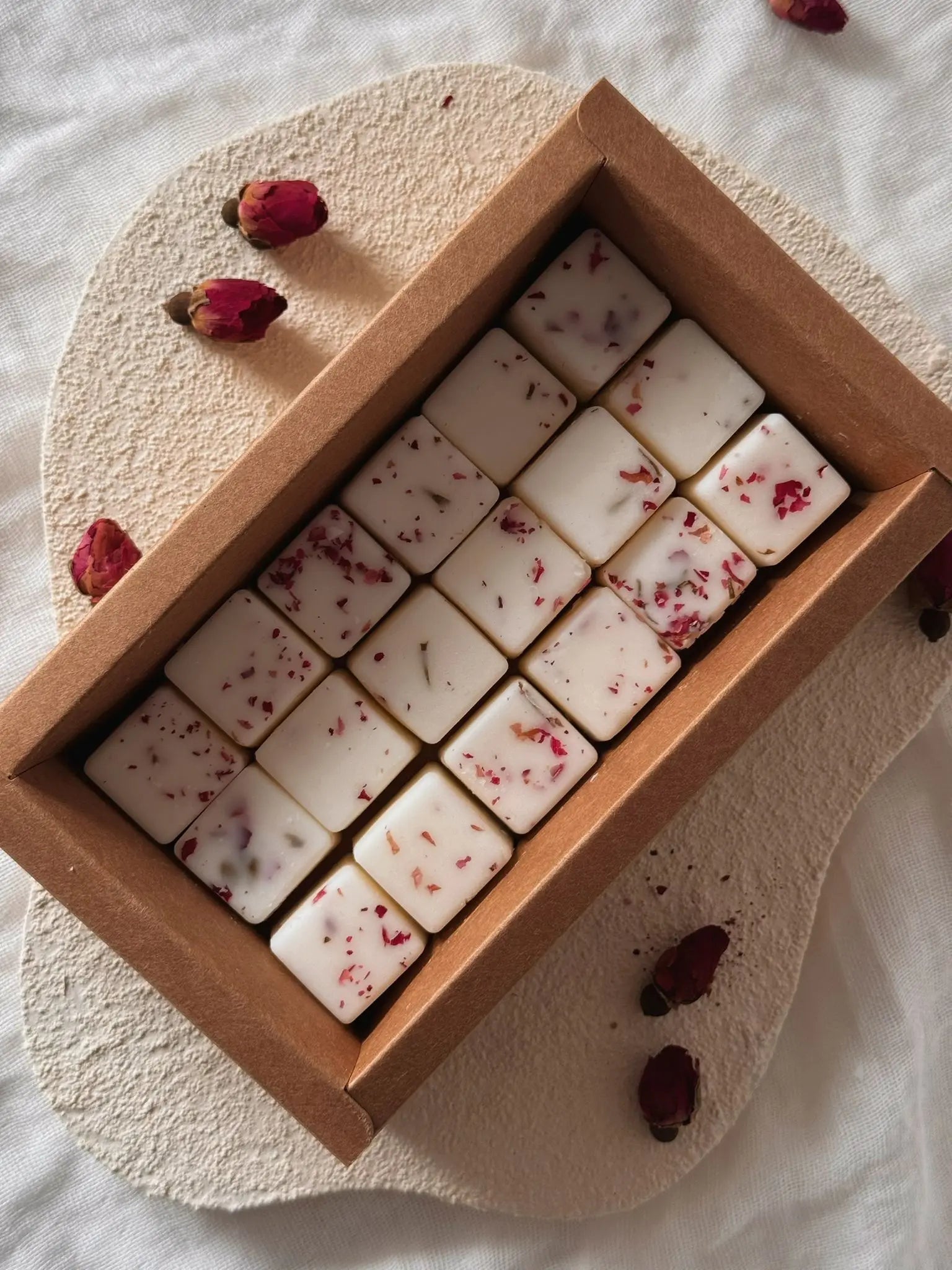 Ceras wax melts grosella floral artesanales - acabado Wax&Calm