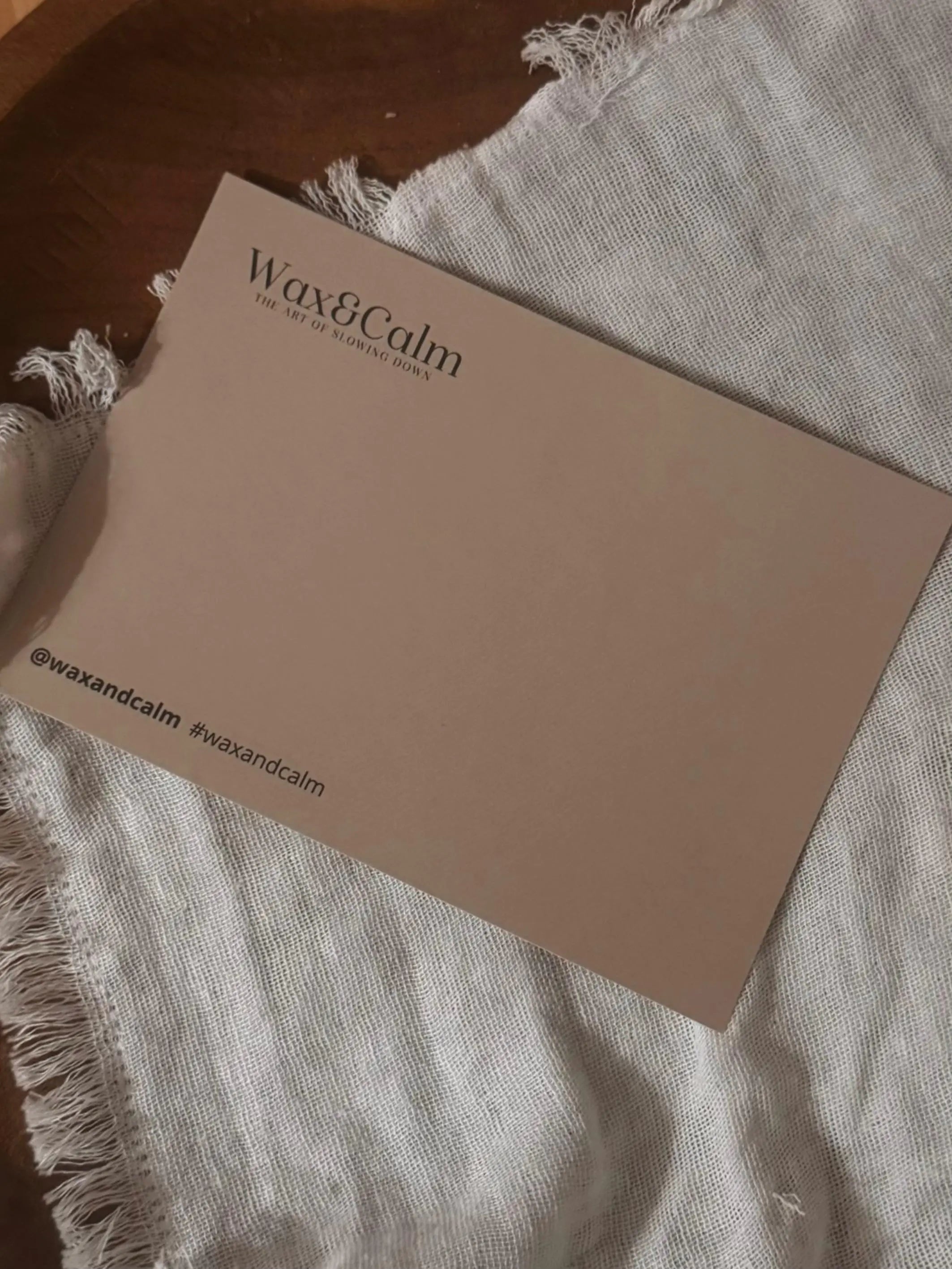 Tarjeta dedicatoria personalizada Para ti regalo Wax&Calm