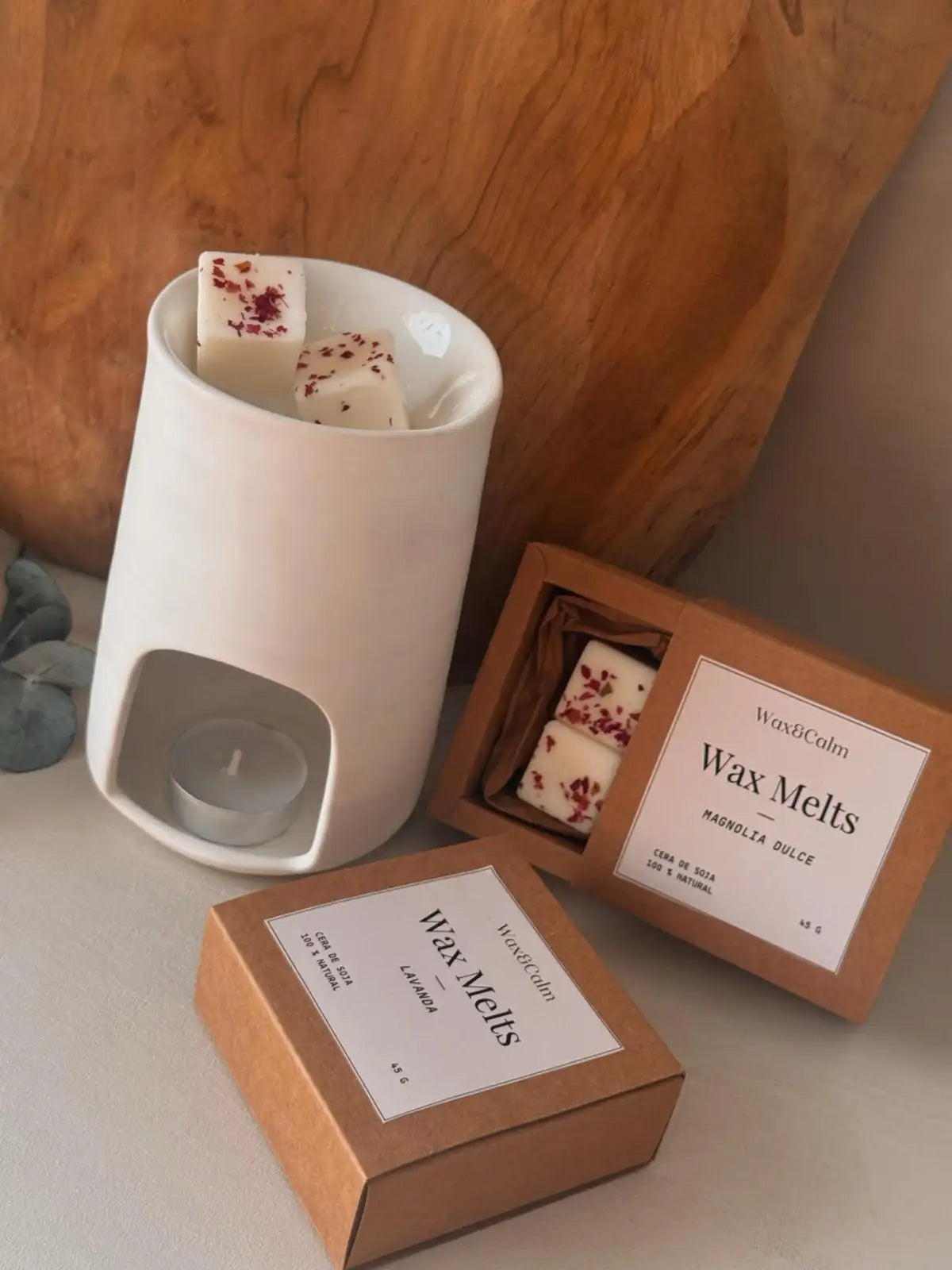Quemador cerámico Zenit blanco mate, vista superior detalle cavidad para wax melts