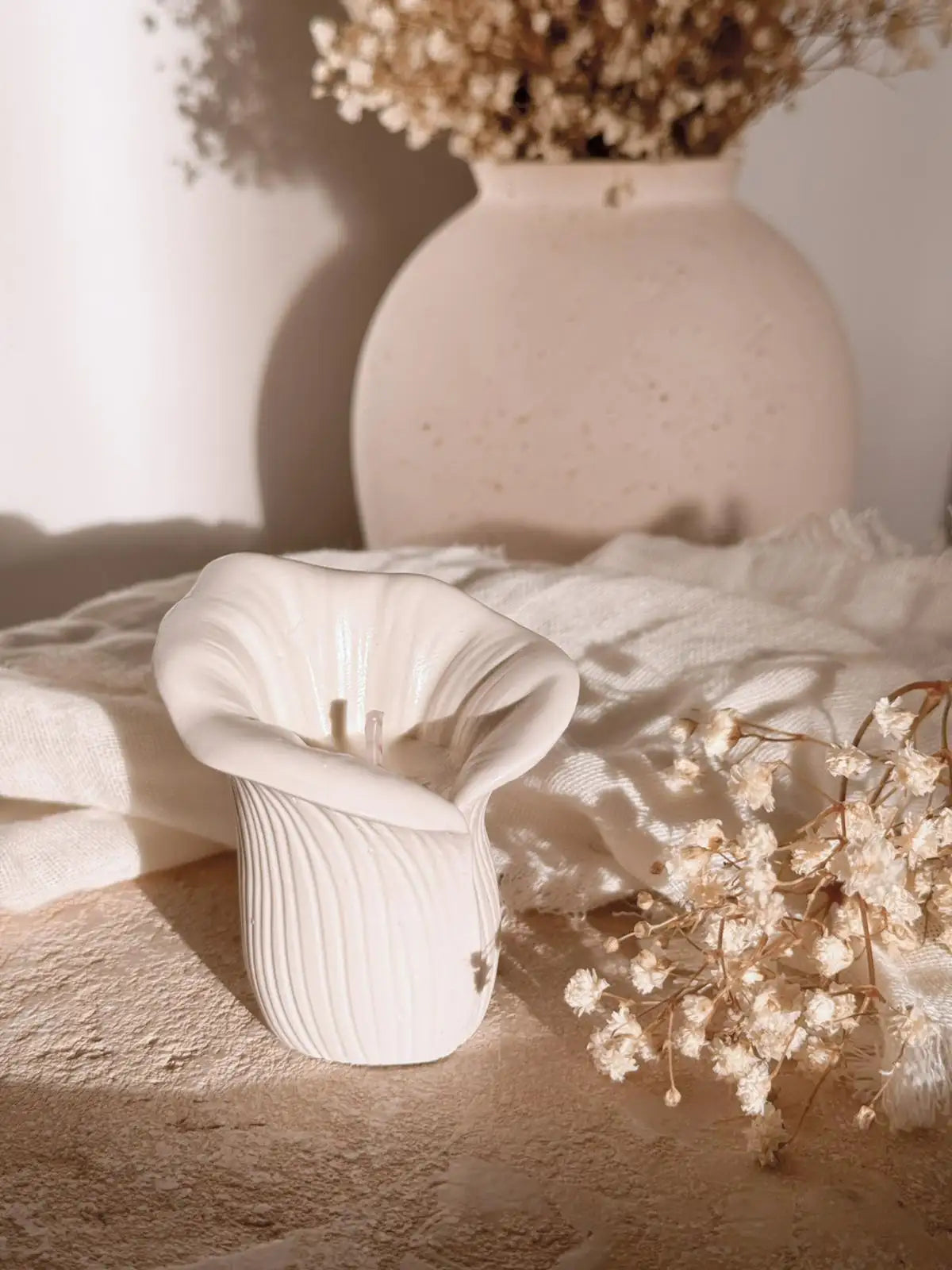 Vela aromática Mini Cala Verbena y Miel de Wax&Calm, vista frontal