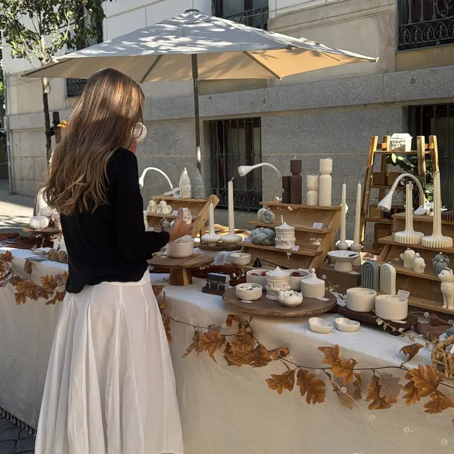 Detalle decorativo de velas artesanales para boda - Wax&Calm