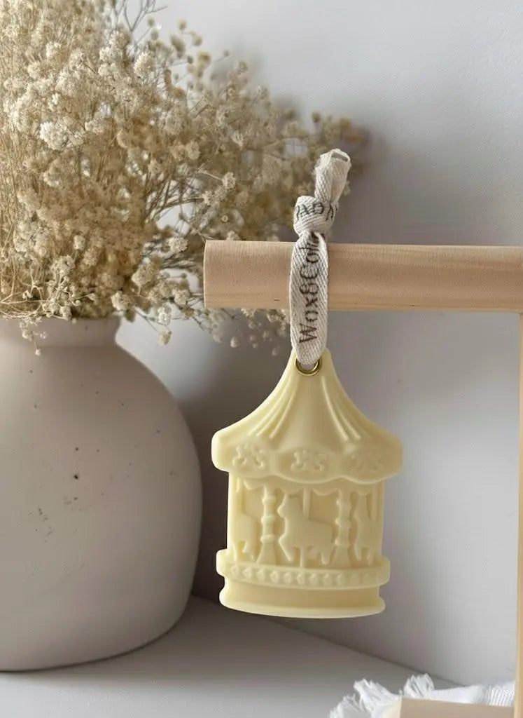 Ambientador sólido artesanal carrusel Vainilla – perfumar el hogar cera de soja Wax&Calm