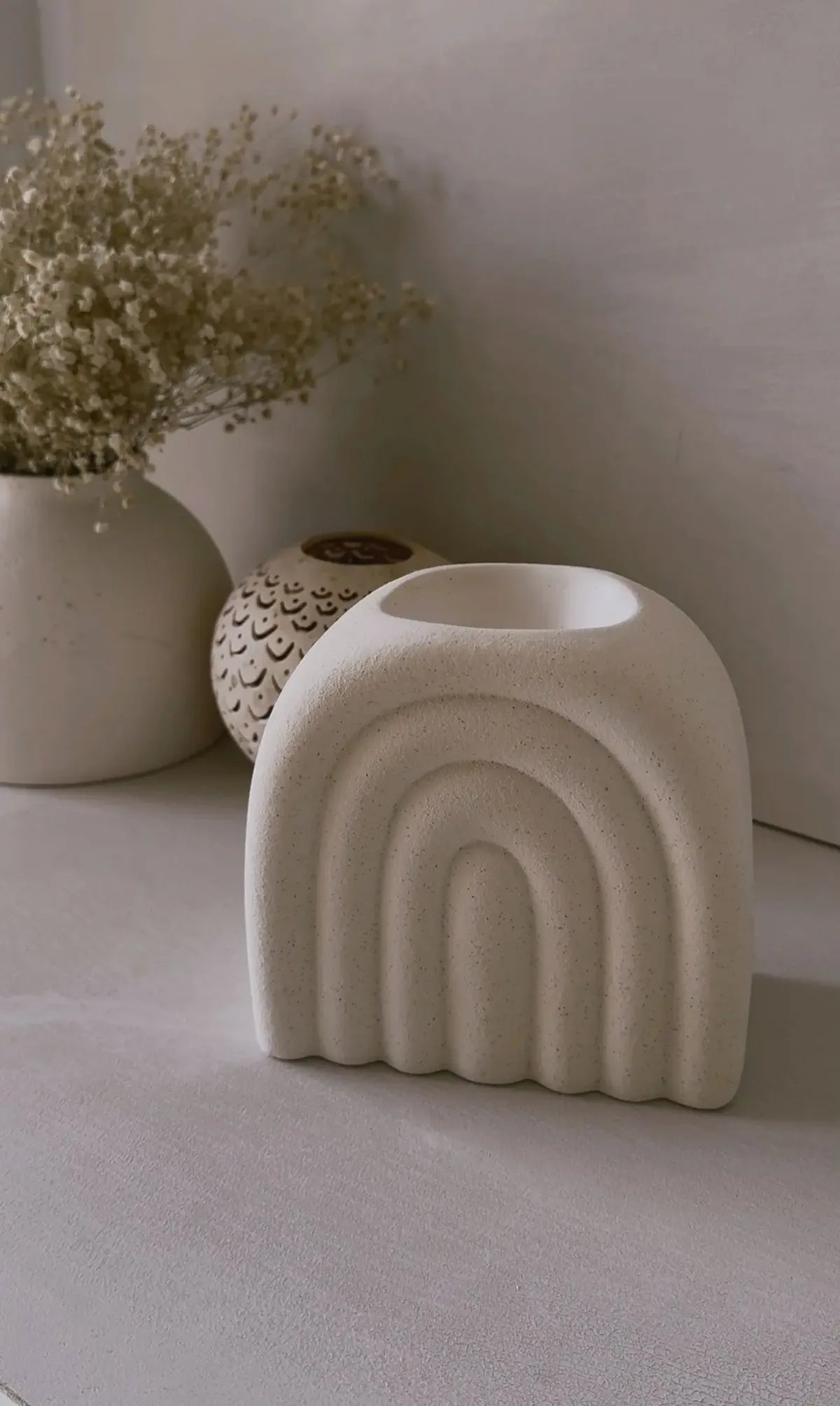Quemador de cera Arcoíris con wax melts – accesorio artesanal cerámica Wax&Calm