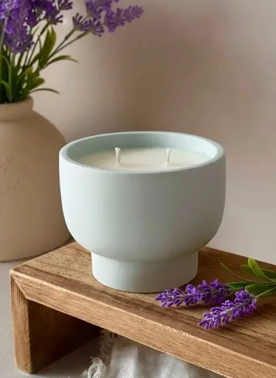 Vela aromática artesanal Basic Nº2 Lavanda cera de soja 100% natural - Wax&Calm