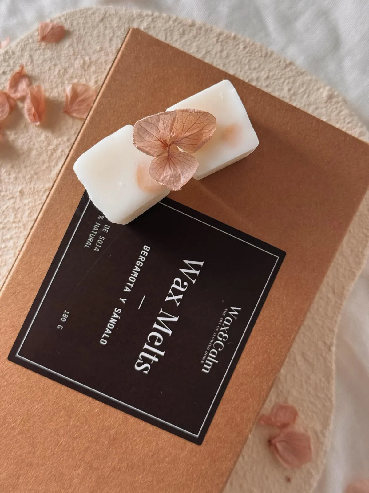 Wax melts artesanales Bergamota y Sándalo cera de soja 100% natural - Wax&Calm