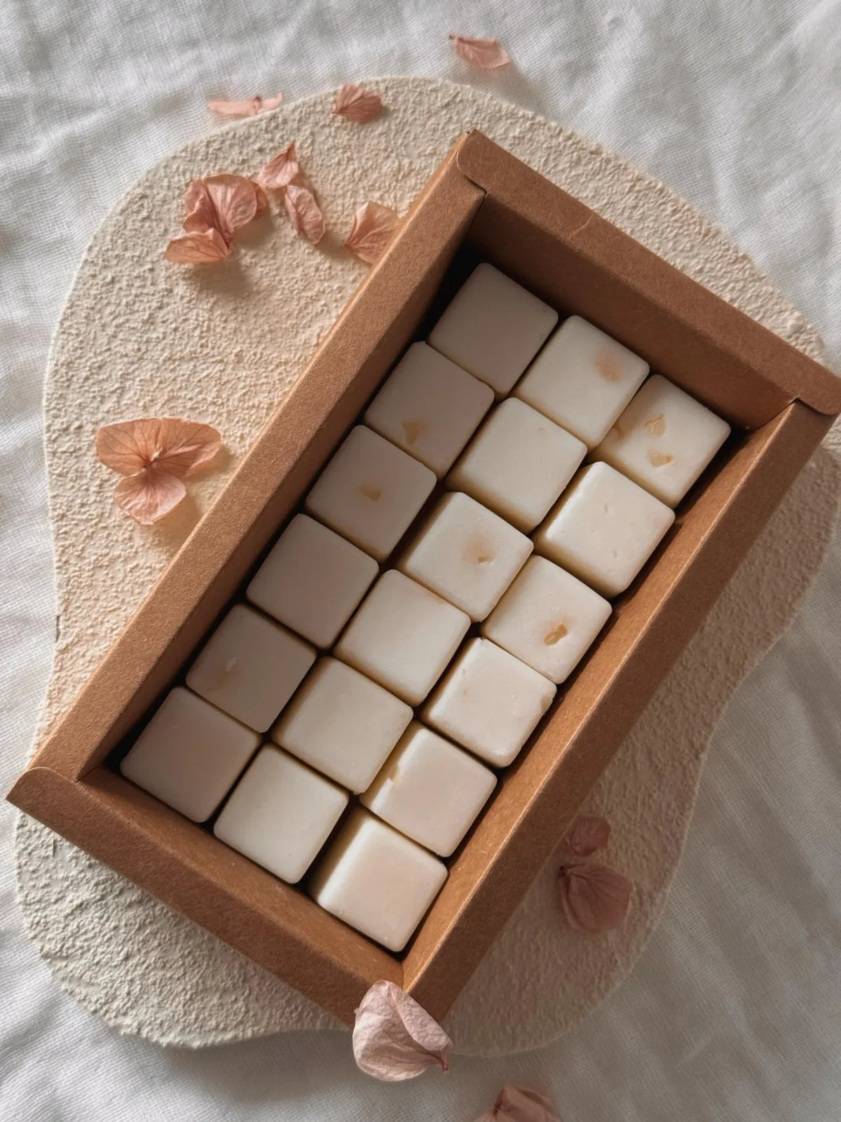 Wax melts artesanales Bergamota y Sándalo – cera de soja 100% natural para quemador Wax&Calm