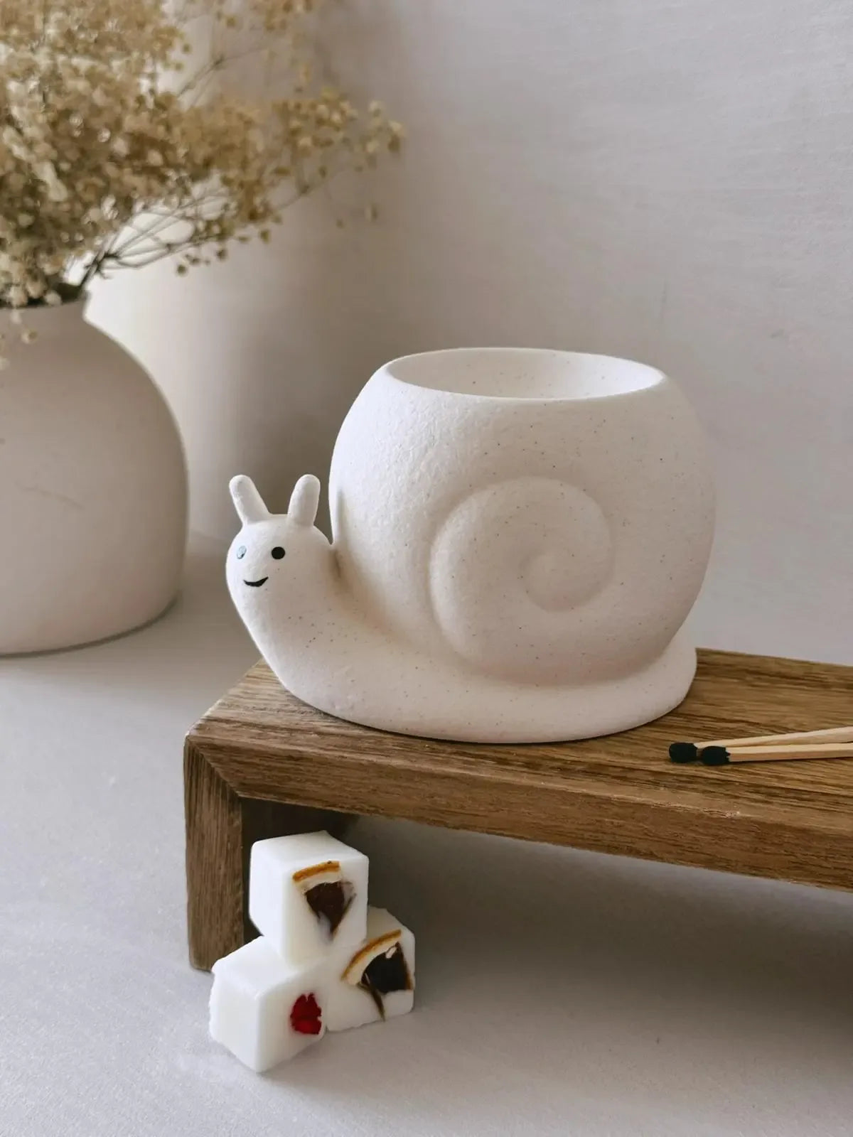 Quemador artesanal Caracol para wax melts cerámica - Wax&Calm