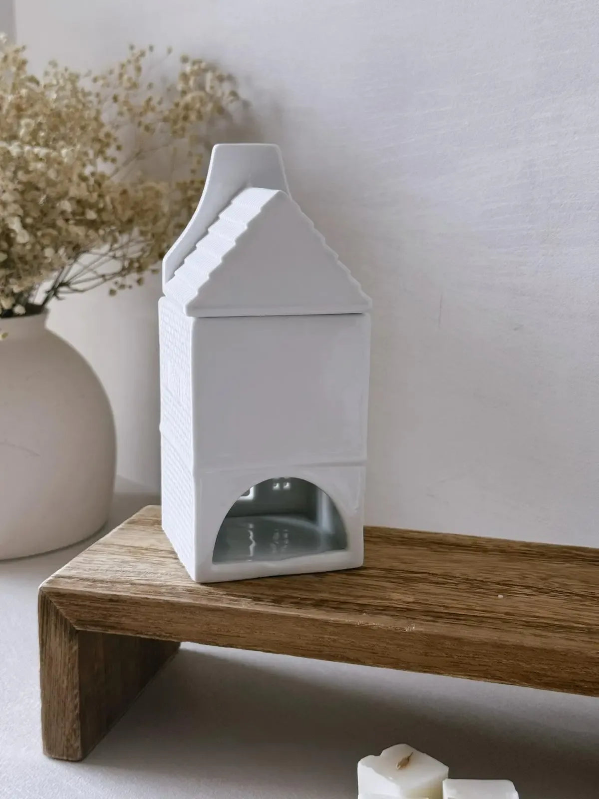Quemador aromatico artesanal Casa nórdica – cerámica para cera vegetal Wax&Calm