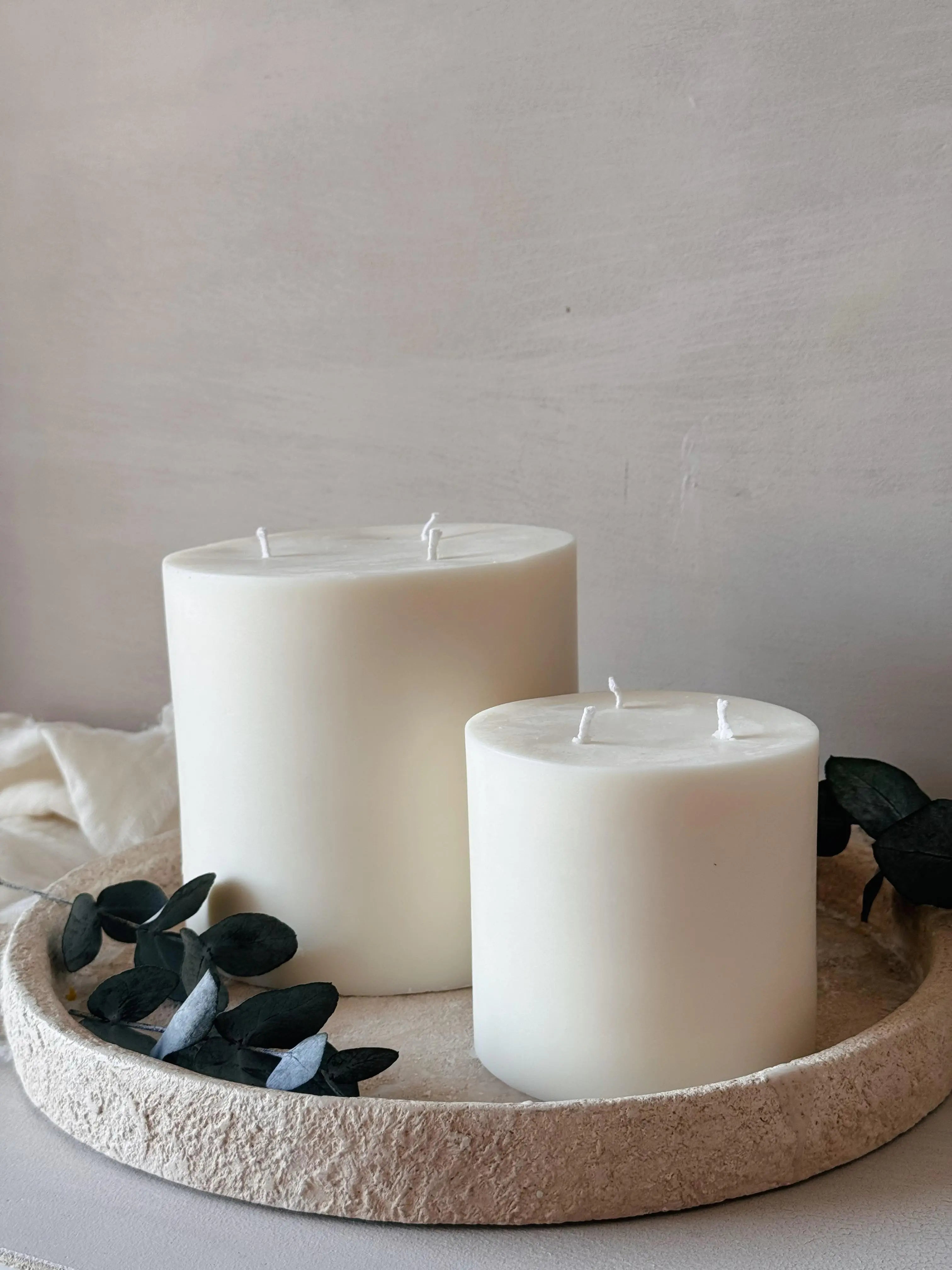 Vela aromática Ritual Base artesanal - detalle cera de soja Wax&Calm