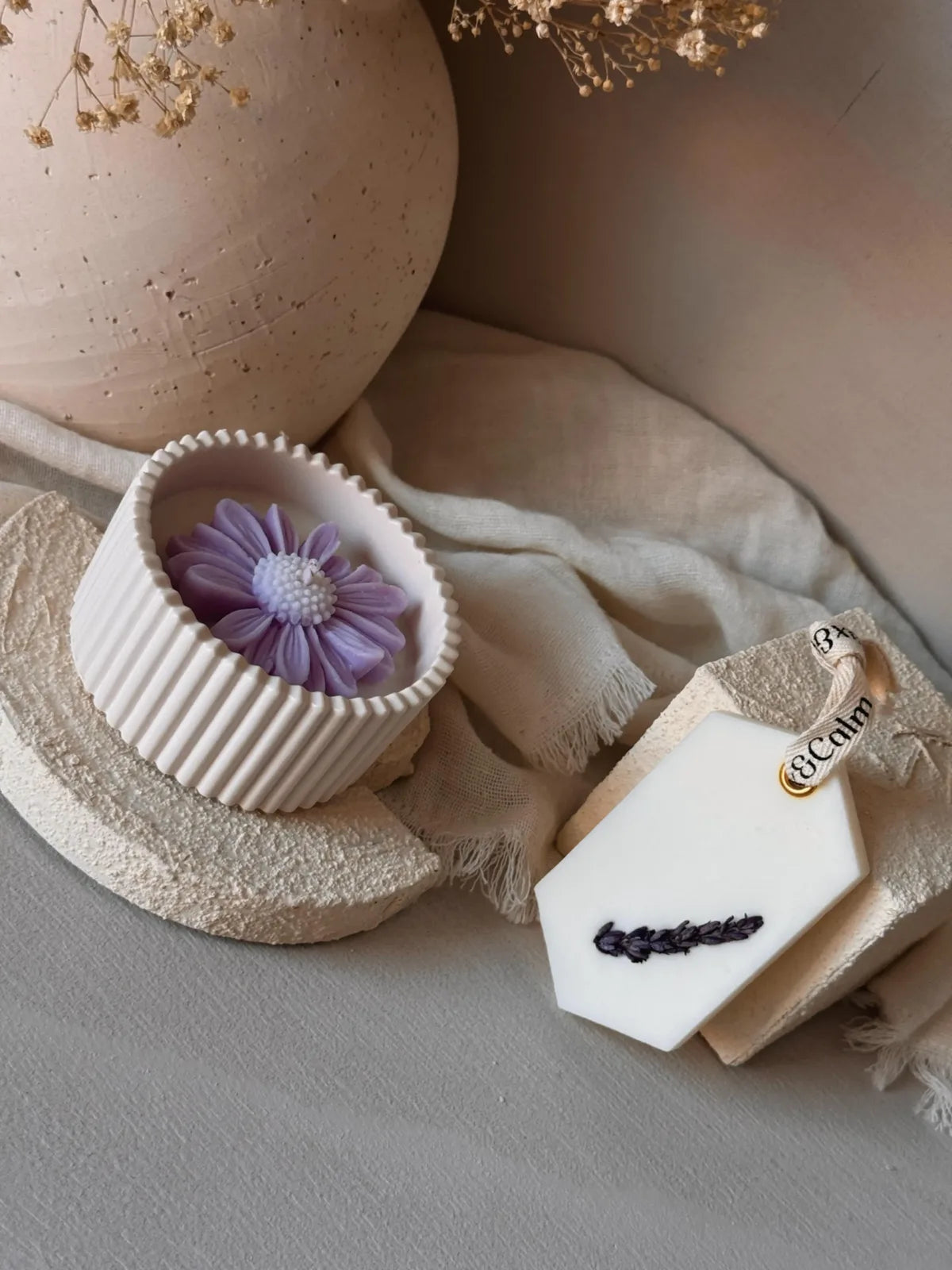 Pack velas para regalar Lavanda fresca – velas aromáticas artesanales cera de soja Wax&Calm
