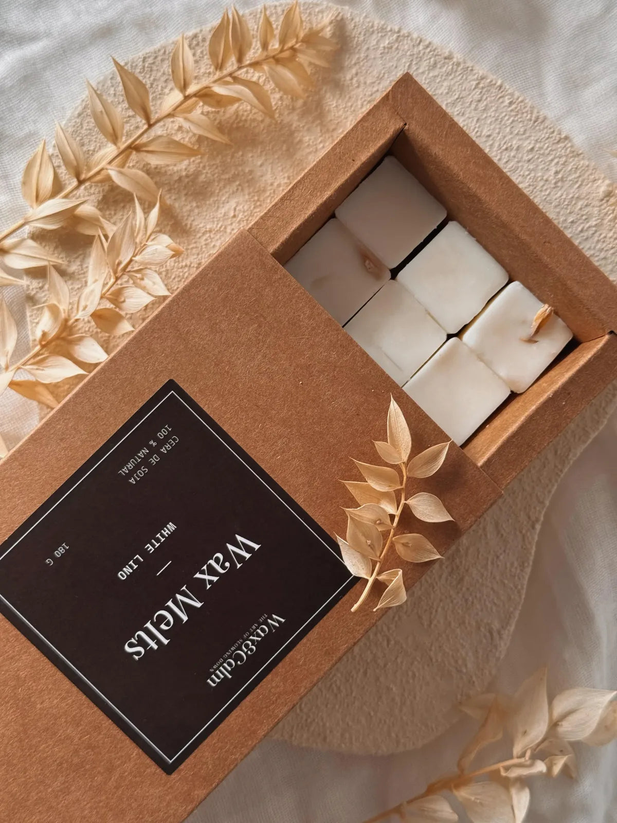 Wax melts artesanales Algodón – cera de soja 100% natural para quemador Wax&Calm