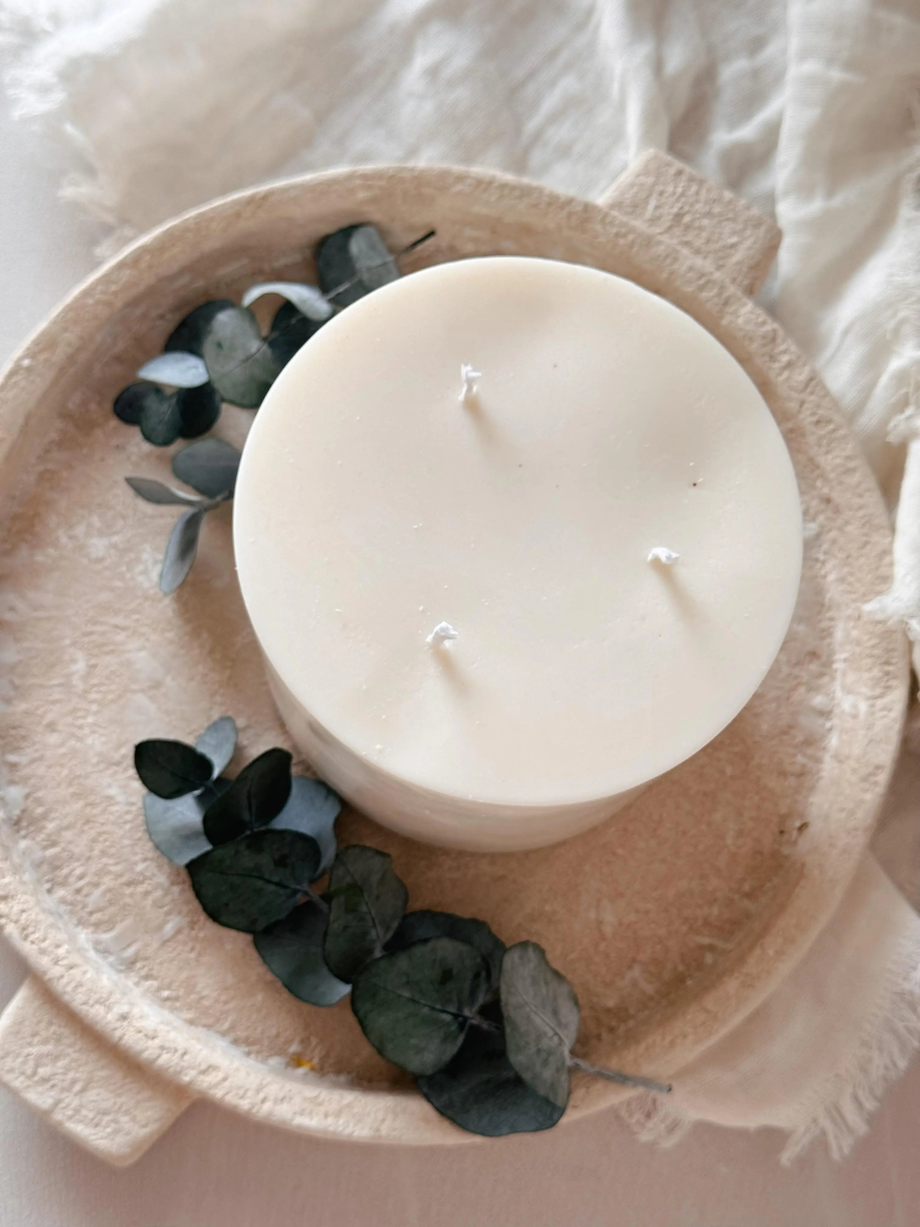 Vela Ritual artesanal cera de soja - vista frontal Wax&Calm
