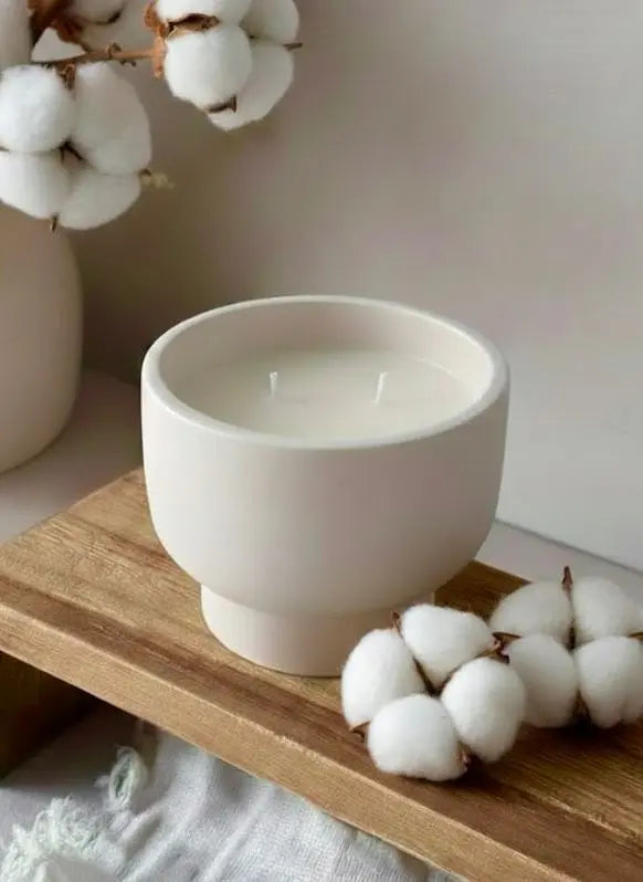 Vela aromática Basic Nº1 lino cera de soja artesanal - Wax&Calm