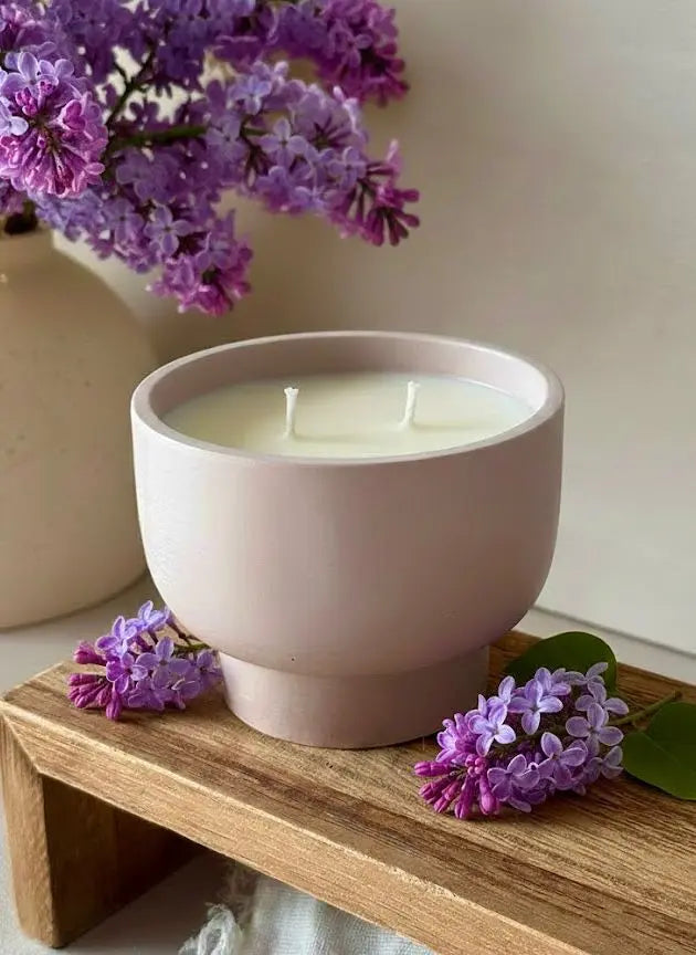Vela aromática Basic Nº3 espino blanco cera de soja artesanal - Wax&Calm