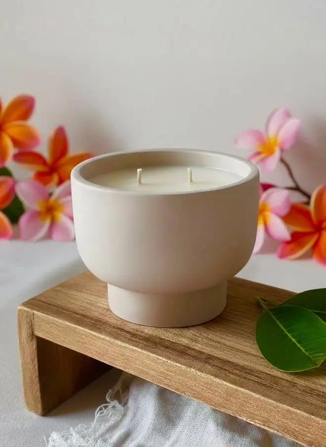 Vela aromática Basic Nº4 violeta y ámbar cera de soja artesanal - Wax&Calm