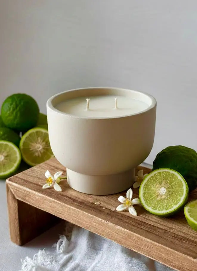 Vela aromática Basic Nº5 lima y bergamota cera de soja artesanal - Wax&Calm