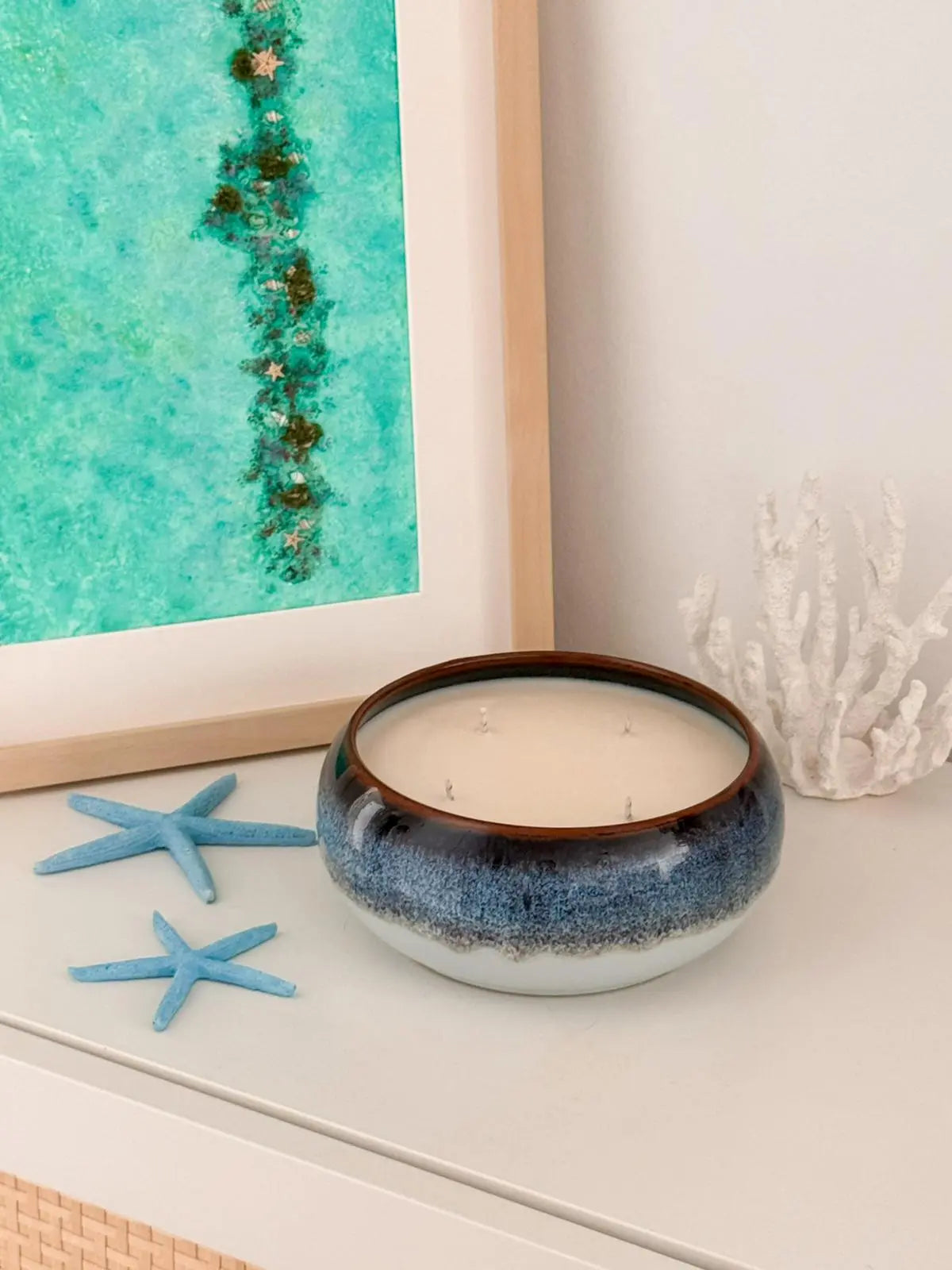 Colección Signature Aqua vela artesanal premium cera vegetal - Wax&Calm Studio