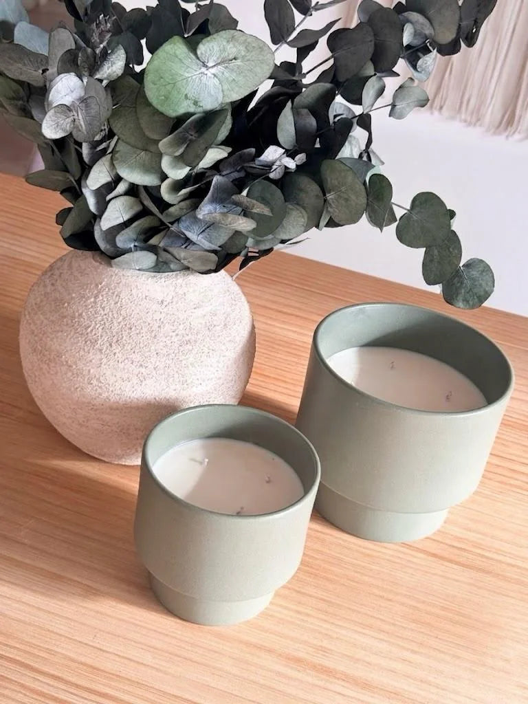 Colección Signature Silva – vela artesanal en cerámica con cera de soja 100% natural – Wax&Calm
